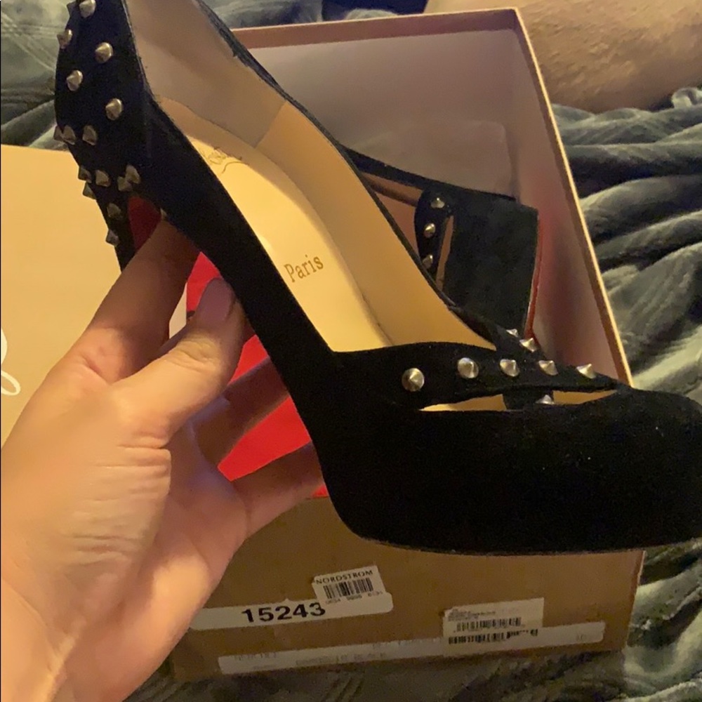 Black heels with spikes